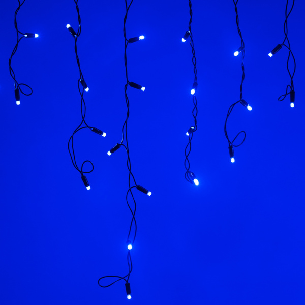 Arlight Светодиодная гирлянда ARD-EDGE-CLASSIC-2400x600-BLACK-88LED-FLASH BLUE (230V, 6W) (Ardecoled, IP65) 026010