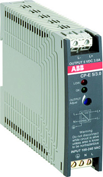 ABB CP-E Блок питания 5/3.0 (регулир. вых. напряж) 90-265В AC / 120-370В DC, выход 5В DC /3.0A 1SVR427033R3000