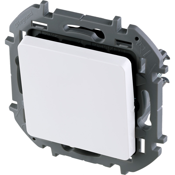 Купить Legrand INSPIRIA Белый Переключатель без фиксации (кнопка) с Н.О./Н.З. контактом 6 A - 250 В 673690