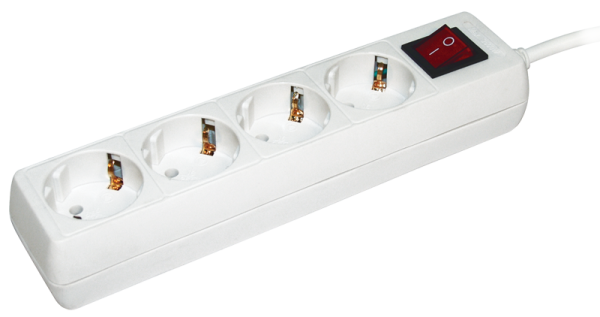 Купить IEK Удлинитель У04К-выкл. 4 места 2Р+PЕ/3метра 3х1мм2 16А/250