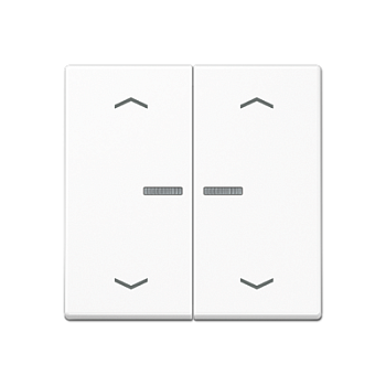 JUNG Клавиша для KNX кнопки, 1 группа, с окошком, символы стрелки термопласт белый A102KO5PBFWW