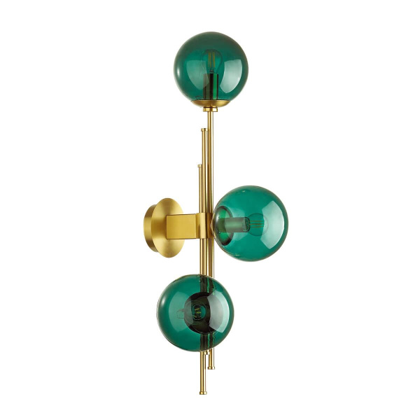 Купить Odeon Light 4800/3W PENDANT ODL21 293 бронзовый/изумрудный Бра с выкл. E14 3*60W BRAZERI