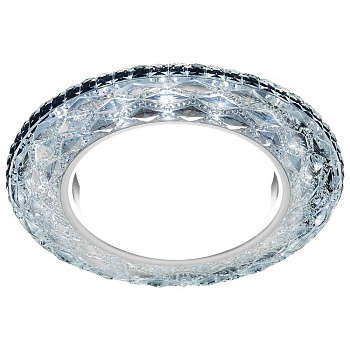 Ambrella Встраиваемый точечный светильник со светодиодной лентой G288 CH хром/прозрачный GX53+3W(LED WHITE)