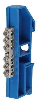 ЭРА NO-222-84-1 Синий Шина N "Ноль" на DIN-изол ШНИ-6х9-6 никелированная Д