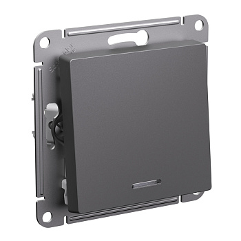 Systeme Electric AtlasDesign Базальт Переключатель 1-клавишный с подсветкой, сх.6а, 10АХ, механизм