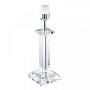 Eglo Glasbury Основа для настольной лампы 1x60W (E27), 120х120, H485, сталь, стекло, хром, прозрачный 49855