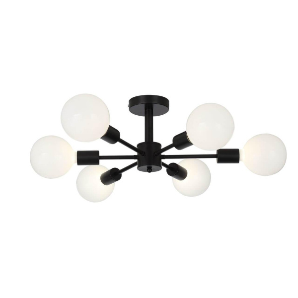 Evoluce SL419.402.06 Люстра потолочная Черный/Белый E27 6*60W