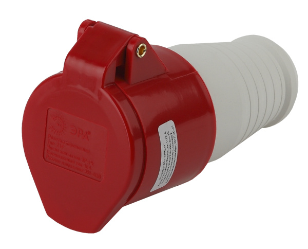 ЭРА R-16-3P-PE-IP44 Розетка переносная 214 3Р+РЕ 16А 380В IP44