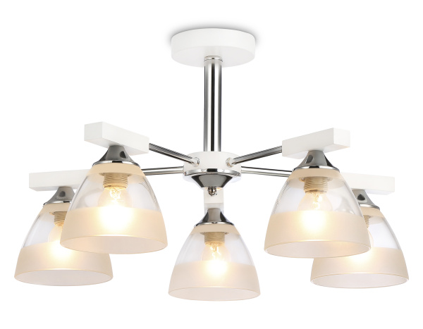 Ambrella Подвесная люстра TR9093/5 WH/CH белый/хром E27*3 max 40W D570*270
