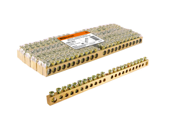 TDM Шина "N" нулевая 8х12мм 24/1 (24 группы/крепеж по центру) SQ0801-0056