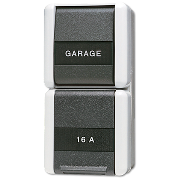 JUNG Комбинация-розетка универсальный выключатель, IP44 876NAW