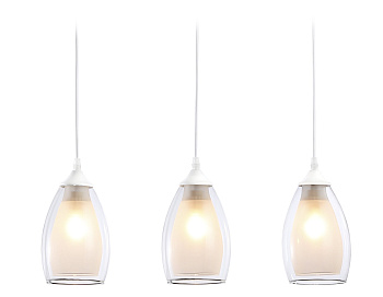 Ambrella Подвесной светильник TR3536/3 WH/CL/FR белый/прозрачный/белый матовый E27*3 max 40W 640*120*820