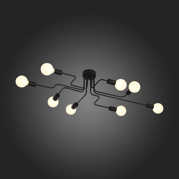 Купить Evoluce SL419.442.08 Люстра потолочная Черный E27 8*60W