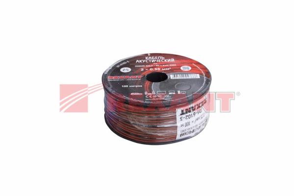 Купить Кабель акустический, 2х0.35 мм², красно-черный, 100 м. Rexant 01-6102-3