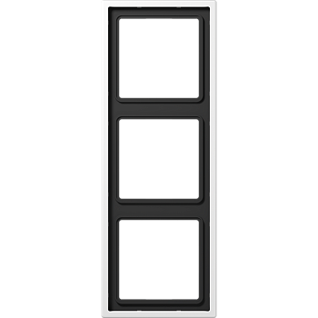 JUNG Рамка 3-кратная, пластик благородная сталь, белая ES2983WW