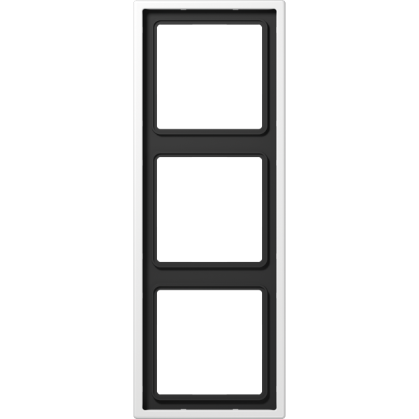 JUNG Рамка 3-кратная, пластик благородная сталь, белая ES2983WW