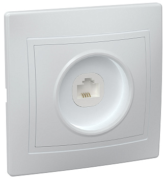 IEK KVARTA РТ10-КБ Розетка 1местн. телефонная (белый)