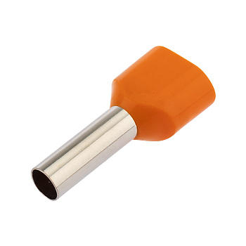 Наконечник штыревой втулочный изолированный F-12 мм 2х4 мм² (НШВи(2) 4.0-12/НГи2 4,0-12) оранжевый Rexant 06-0411-A