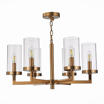 ST Luce SL1171.303.06 Люстра подвесная Латунь/Прозрачный E14 6*40W