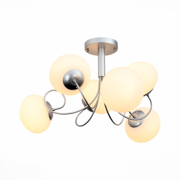 Evoluce SL717.502.06 Люстра потолочная Серебристый/Белый E27 6*40W