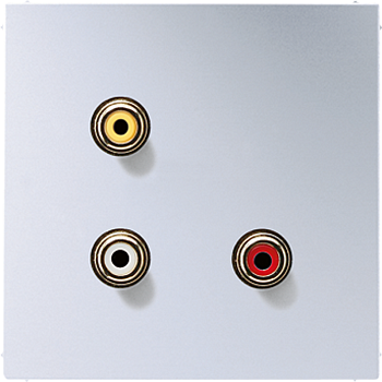 JUNG 2x Cinch Audio (RCA) / Composite Video, алюминий MAAL1031