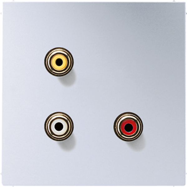 JUNG 2x Cinch Audio (RCA) / Composite Video, алюминий MAAL1031