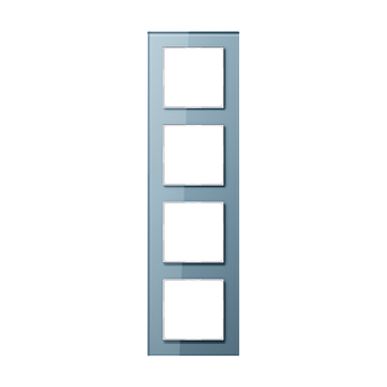 JUNG A creation Стекло Серо-голубое Рамка 4-ая AC584GLBLGR