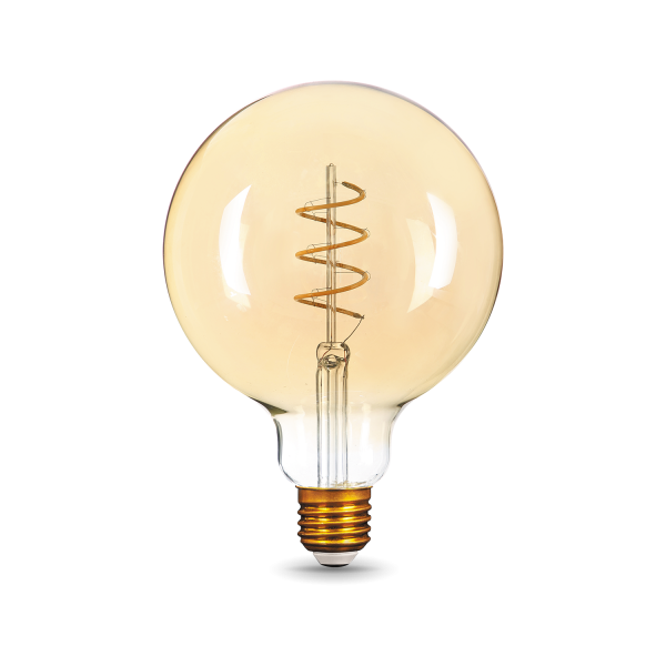 Купить Gauss Лампа Filament G125 6W 360lm 2400К Е27 golden flexible LED 158802008