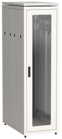 IEK LINEA N ITK Шкаф сетевой 19" LINEA N 47U 600х1000 мм стеклянная передняя дверь,, задняя перфорированная серый LN35-47U61-GP