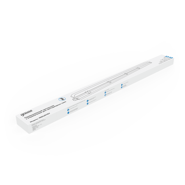 Купить Gauss Светильник линейный СПП-Т8-G13 INDUSTRY 220-230V IP65 1260*107*61мм для LED ламп 2х1200мм 909410212