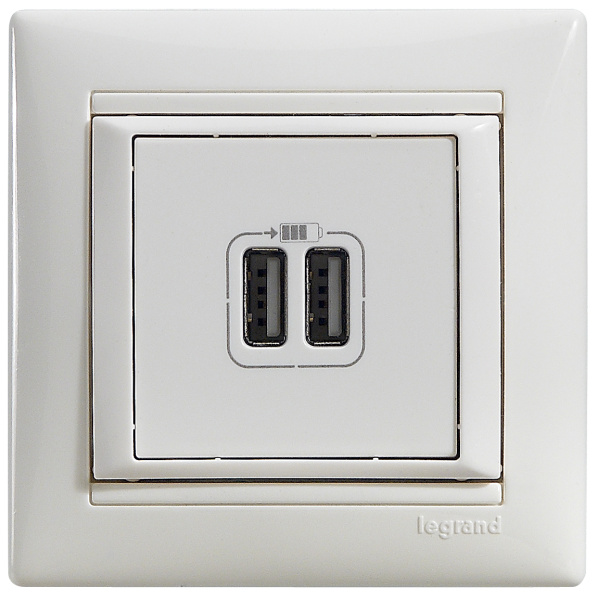 Купить Legrand Valena Бел Розетка 2-ая USB 770470