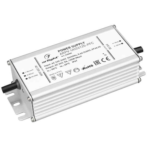 Arlight Блок питания ARPV-UH24120-PFC (24V, 5.0A, 120W) (IP67 Металл, 7 лет) 028085