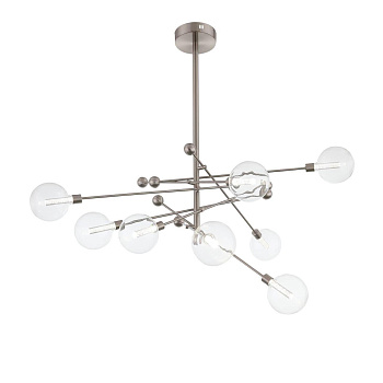 ST LUCE SL377.302.08 Люстра потолочная  Никель/Прозрачный LED 8*4,5W