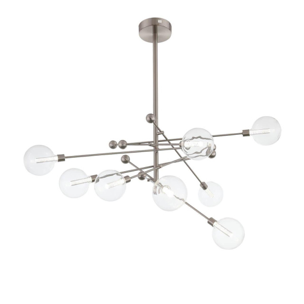 ST LUCE SL377.302.08 Люстра потолочная  Никель/Прозрачный LED 8*4,5W