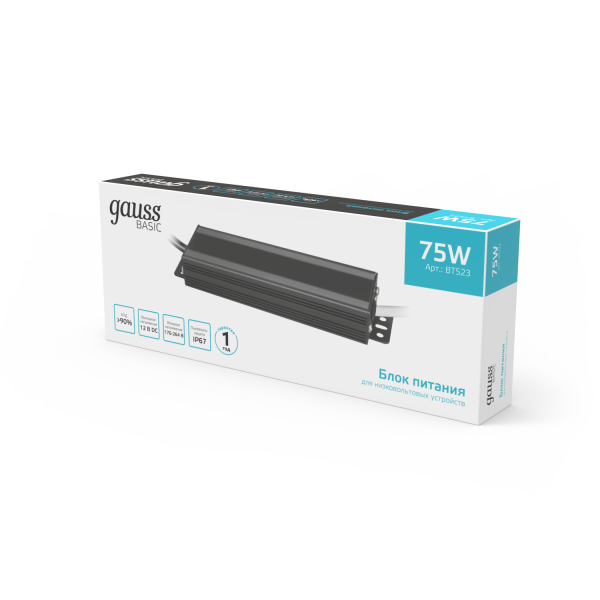 Купить Gauss Блок питания Basic 12V 75W IP67 1/20 BT523