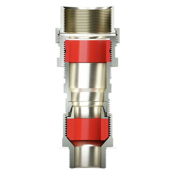 Купить DKC Взрывозащищенный кабельный ввод серии КАС для бронированного кабеля М20х1,5 d:5,8-12мм D:9-17мм. Присоединительная резьба GAS 3/4". Никелиров