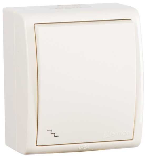 Simon 15 Aqua Бежевый Переключатель 1-клавишный наружный, IP54 1594201-031