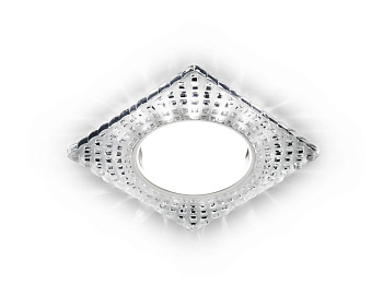 Ambrella Встраиваемый точечный светильник со светодиодной лентой G231 CL/CH хром/прозрачный GX53+3W(LED WHITE)