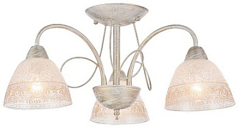 VELANTE 352-007-03 Люстра потолочная Белый, Золото/Прозрачный с рисунком E14 3*60W