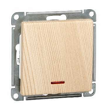 Systeme Electric Wessen 59 Сосна Выключатель 1-кл с подсветкой 10АХ