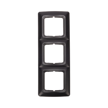 DEA Рамка 3-я горизонтальная Черный Металлик KRANZ KR-78-0347