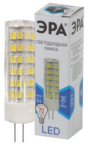 ЭРА LED JC-7W-220V-CER-840-G4 (диод, капсула, 7Вт, нейтр, G4)