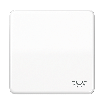 JUNG CD Белая Клавиша 1-ая с символом ОСВЕЩЕНИЕ ударопрочная ударопрочная CD590BFLWW