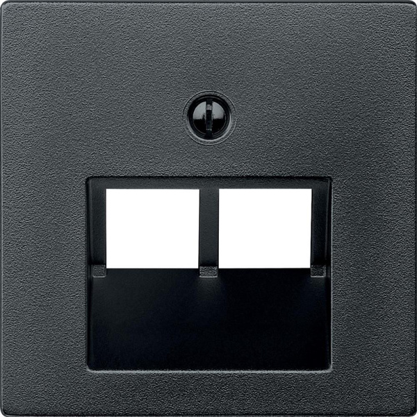 SE Merten SM Антрацит Накладка розетки ТЛФ/комп 2-ой наклонной MTN298014