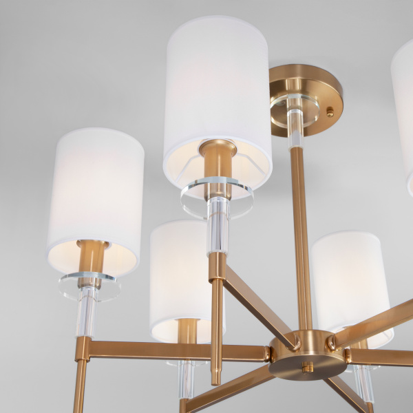 Купить Eurosvet Потолочная люстра с абажурами 60132/6 латунь a057591