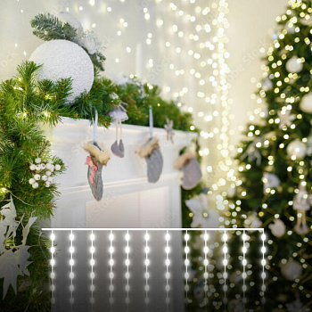 Elektrostandard 200-006 / гирлянда бытовая электрическая занавес / теплый белый a060422