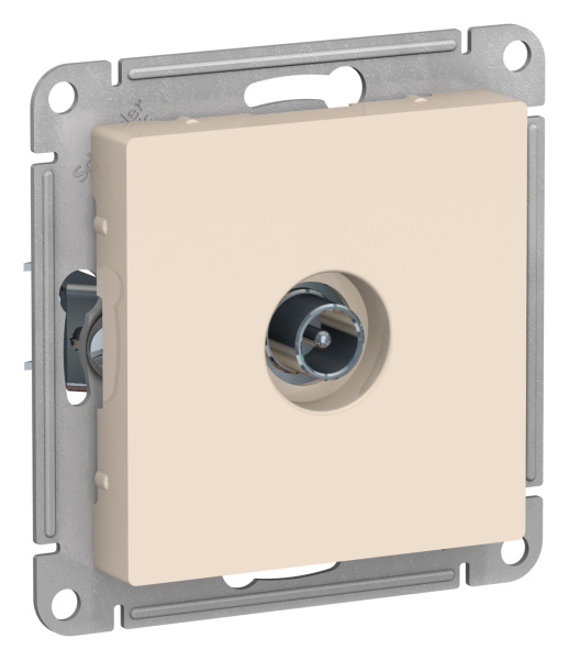 Купить Systeme Electric AtlasDesign Беж Розетка TV проходная 4DB, механизм