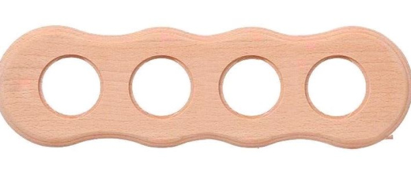 BIRONI Шедель Бук Натурэль Рамка 4-ая Форма восьмерка (скрытый монтаж) BF8-640-10