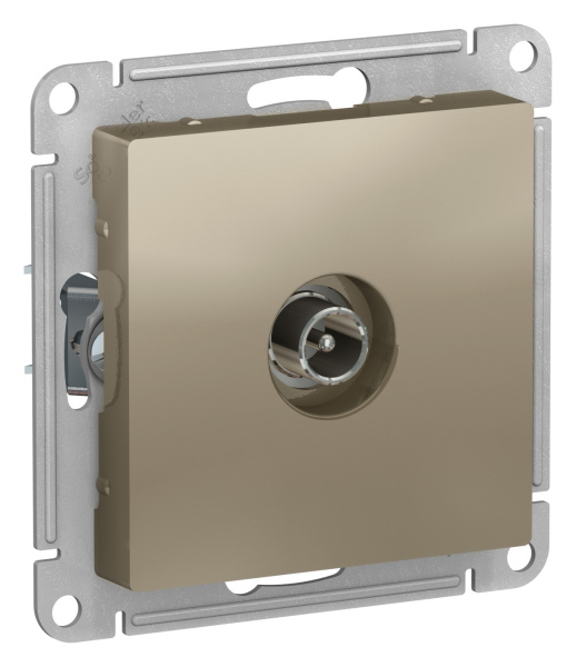 Купить Systeme Electric AtlasDesign Шампань Розетка TV оконечная 1DB, механизм