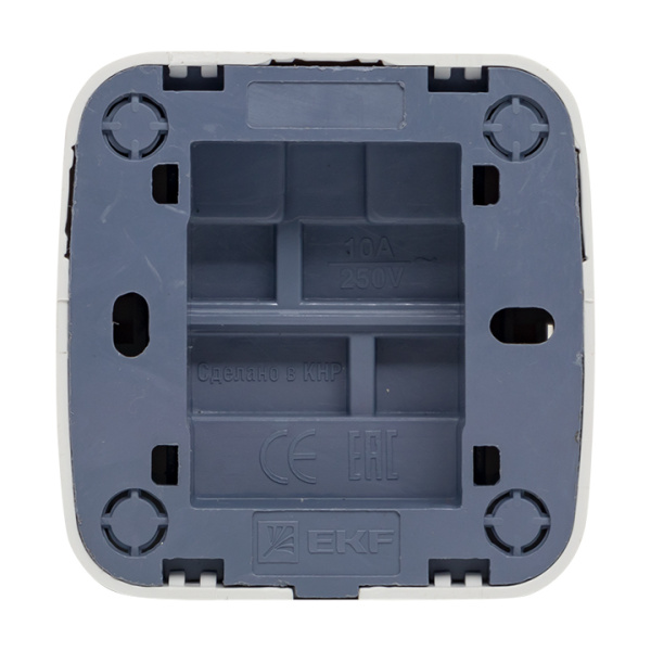 Купить EKF Basic Минск Белый Выключатель 2-кл с индикатором, 10А, ОП